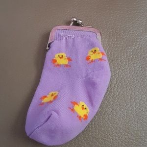 Sock change purse.